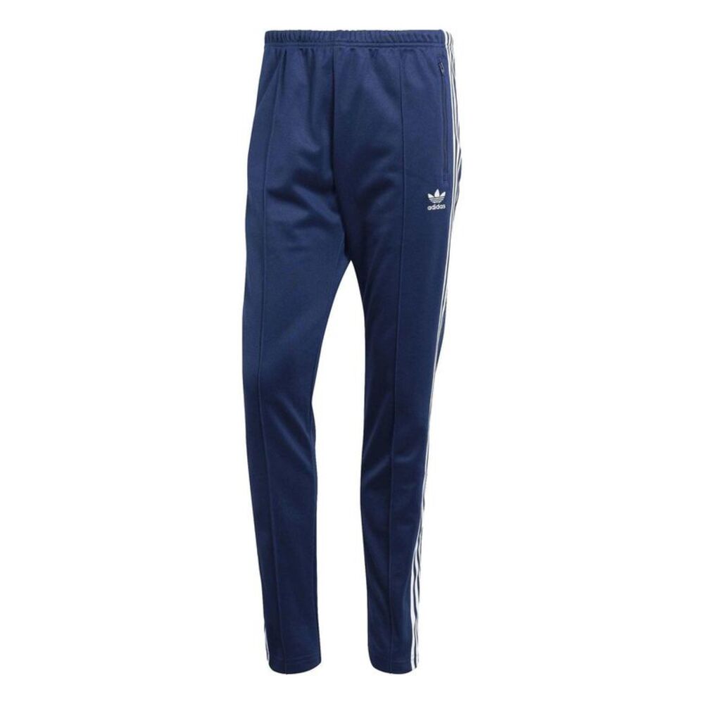 Adidas Mens Beckenbauer Logo Slim Tracksuit Bottoms / Indigo Blue